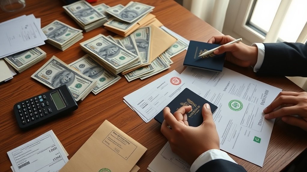 despesas adicionais para imigração