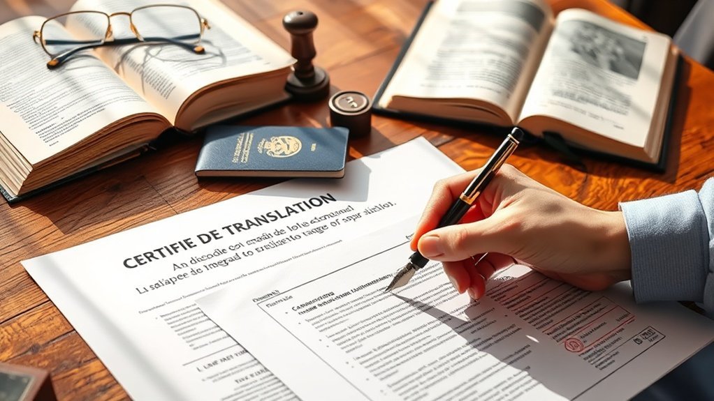 requisito legal de tradução certificada