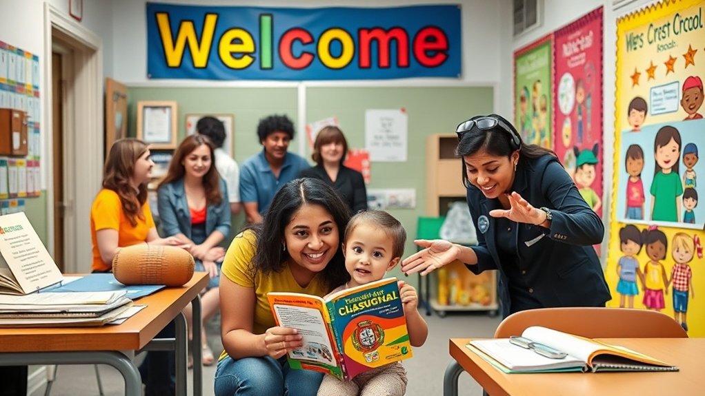 parcerias abrangentes com famílias de ESL