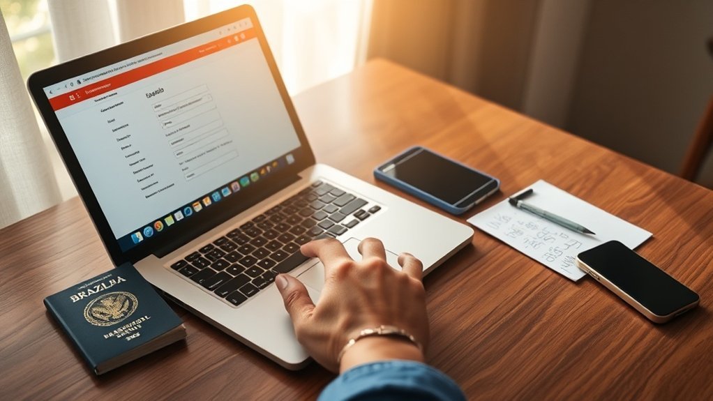 criando conta online ds 160