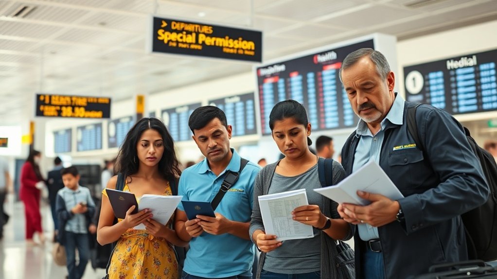 autorização de viagem de emergência necessária