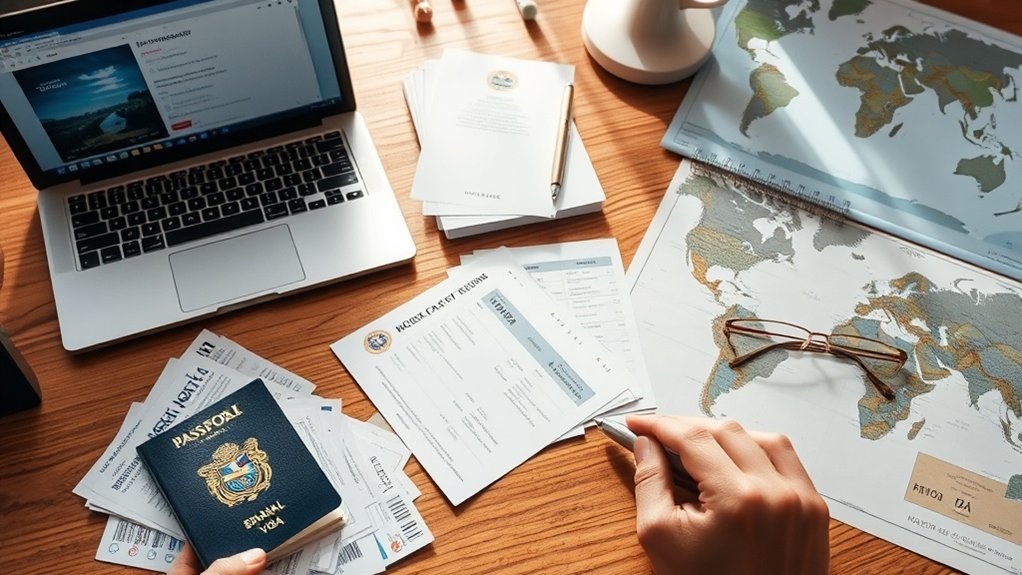 preparação essencial de documentos de viagem