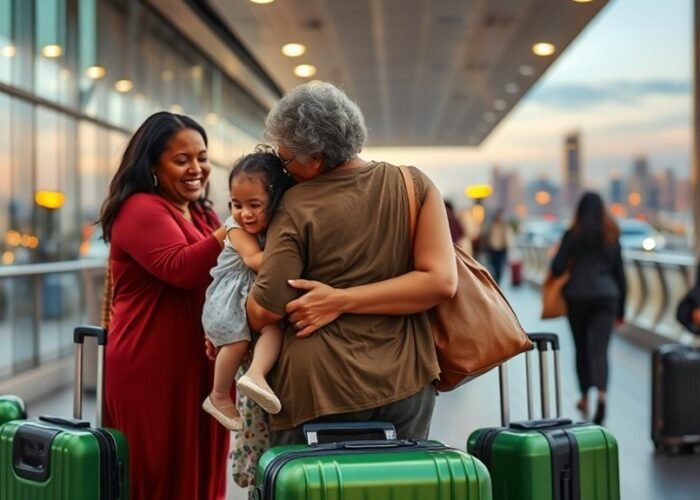 reunião de família sobre imigração