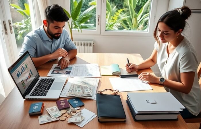 Preparação financeira para imigração