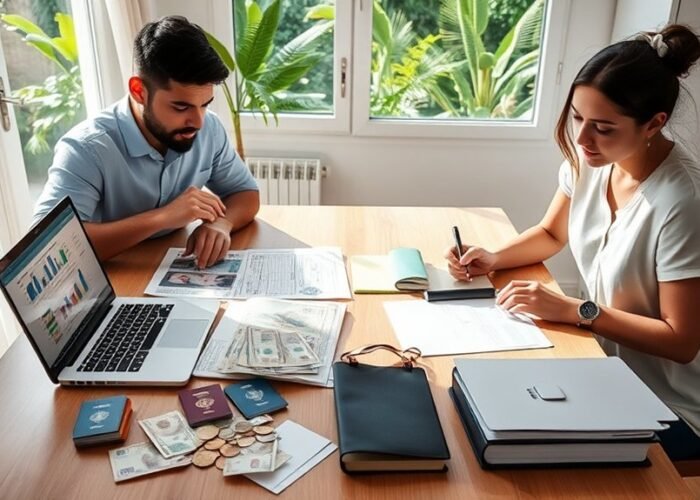 Preparação financeira para imigração