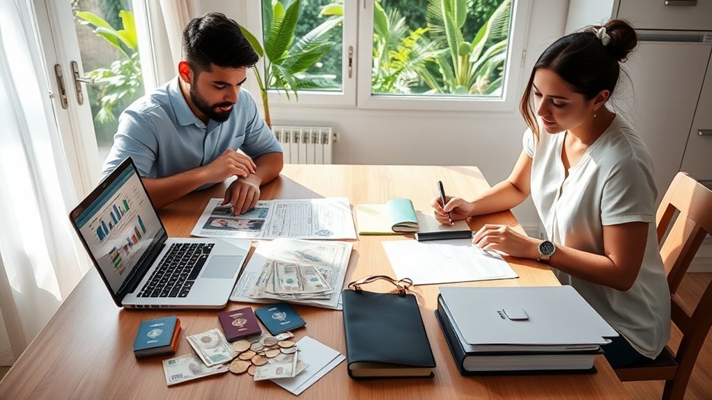 Preparação financeira para imigração