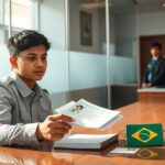 Processo de permissão de trabalho pela primeira vez