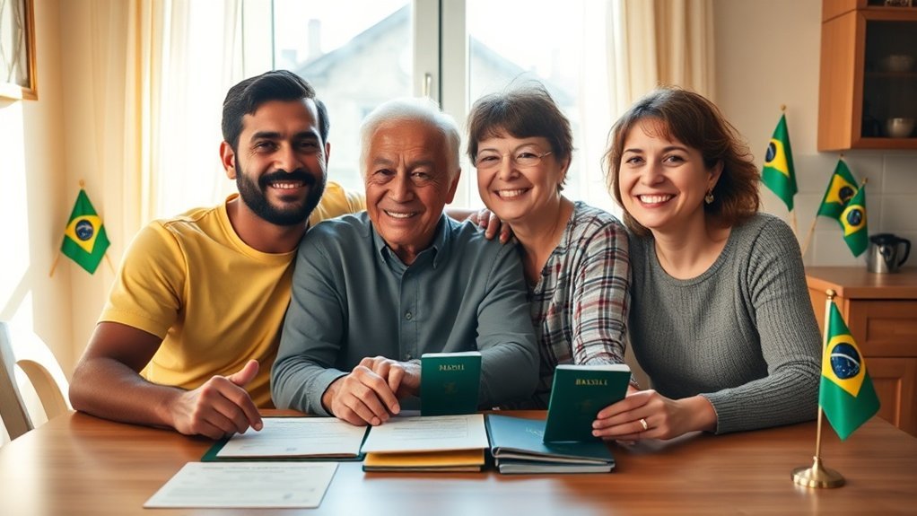 green card para os pais