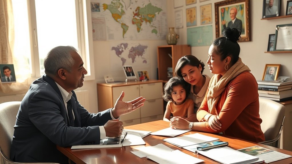 Desafios de imigração para famílias