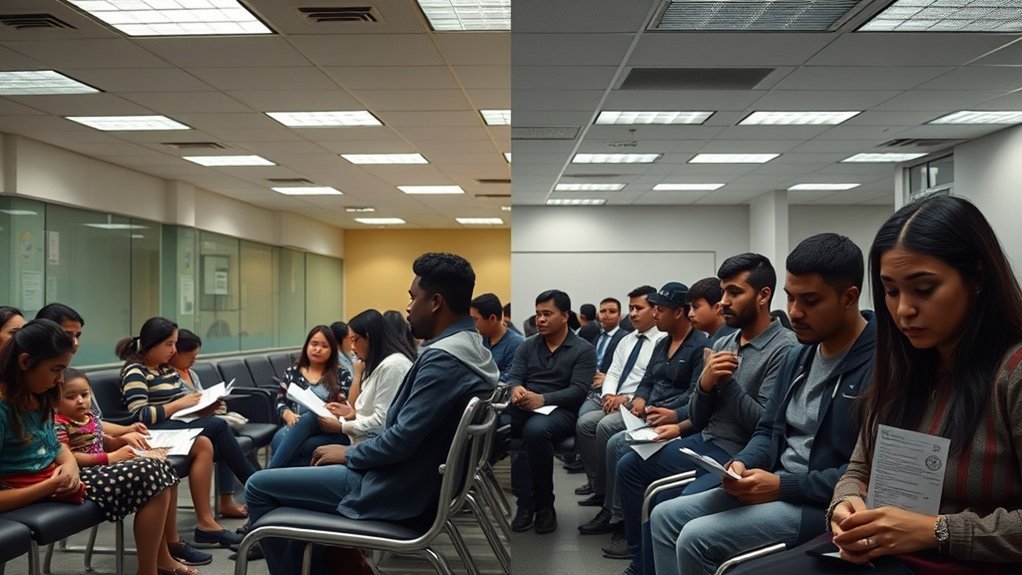 variabilidade no tempo de processamento de imigração