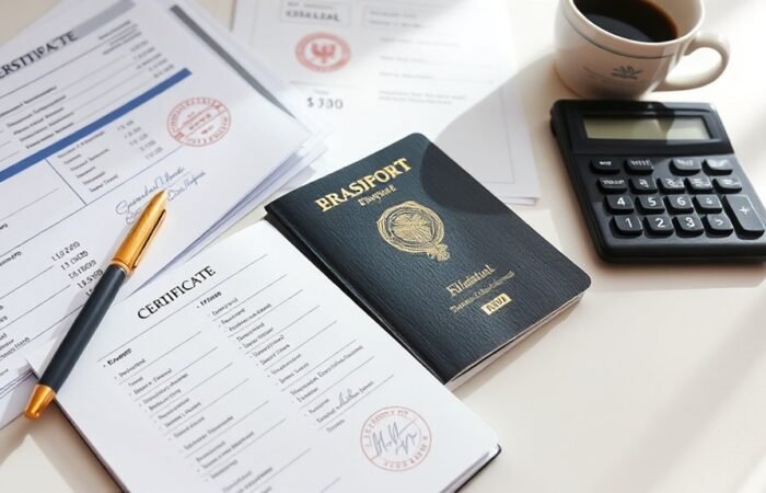 documentos financeiros para visto de investidor