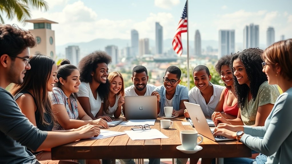 Oportunidades de trabalho e estudo
