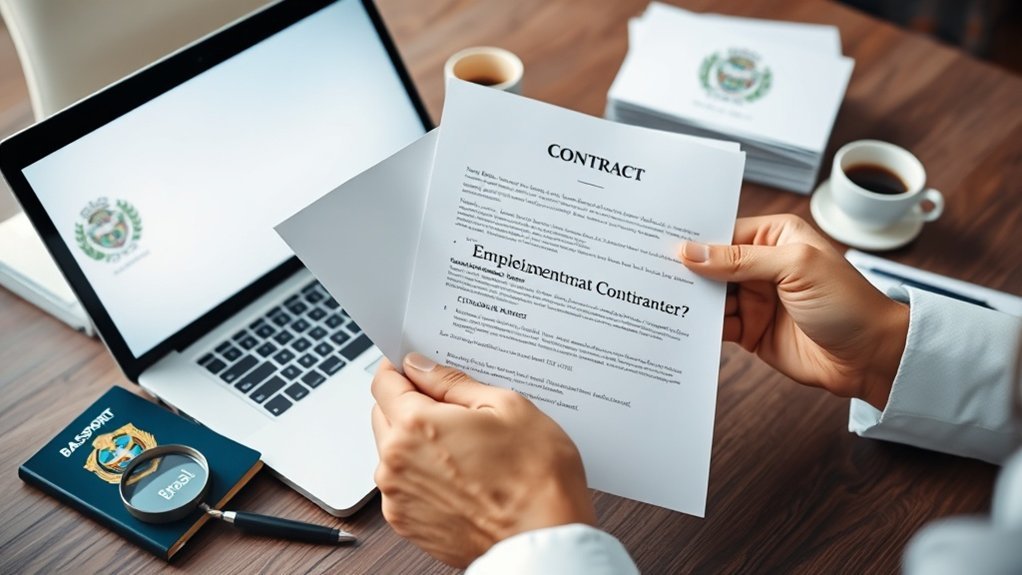 Revisão dos detalhes da oferta de emprego