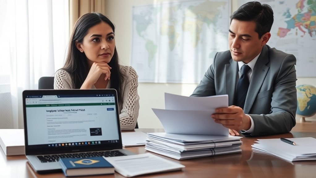 navegando pelo sistema de imigração do Brasil