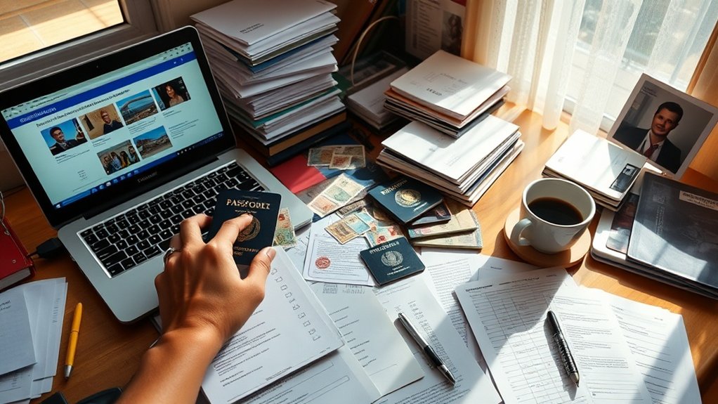 Organizar documentos essenciais para o visto