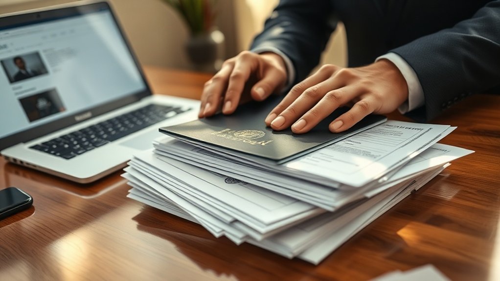 organizando a documentação essencial para o visto
