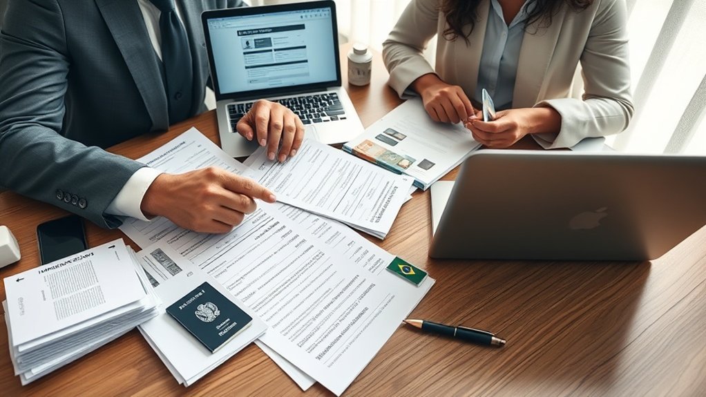 organizando documentos de imigração de forma eficiente