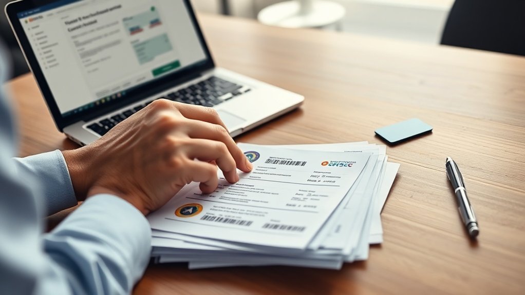 verificação e organização de pagamentos