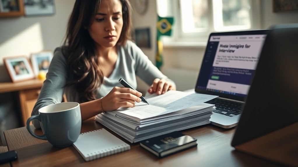 ações a serem tomadas após a entrevista