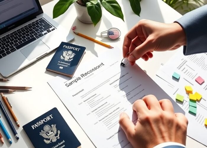 preparando currículo no padrão americano