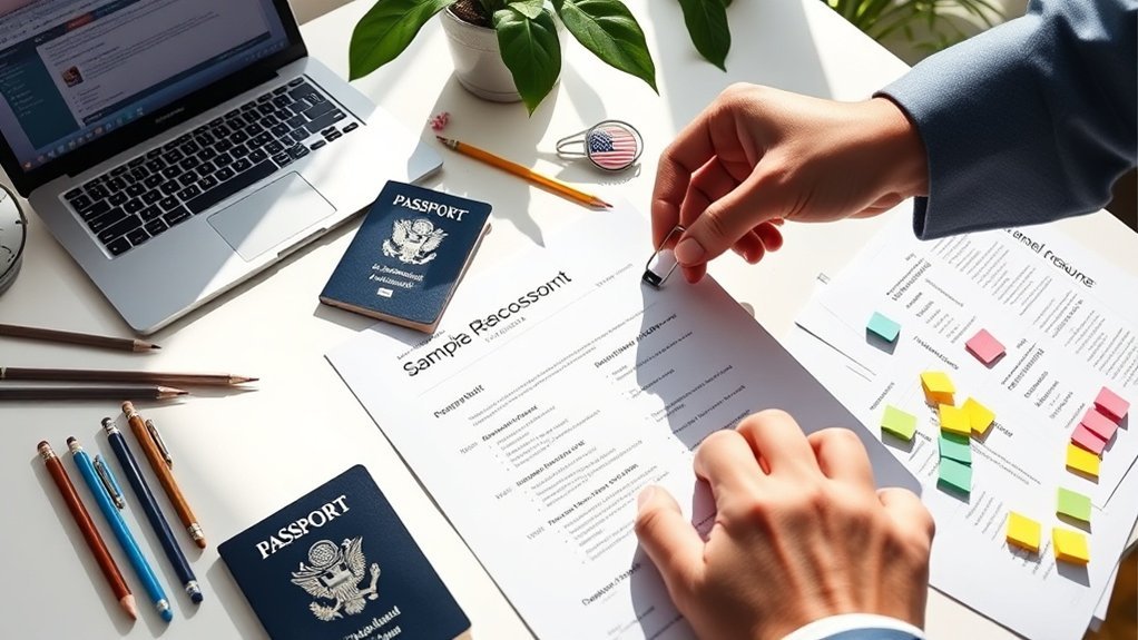 preparando currículo no padrão americano