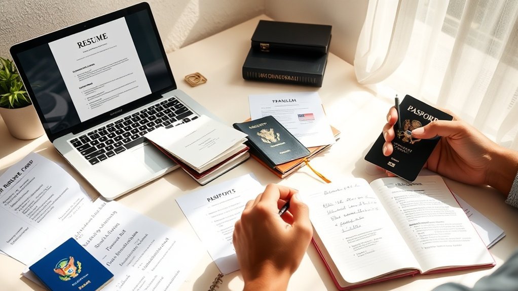 preparando currículo profissional EUA