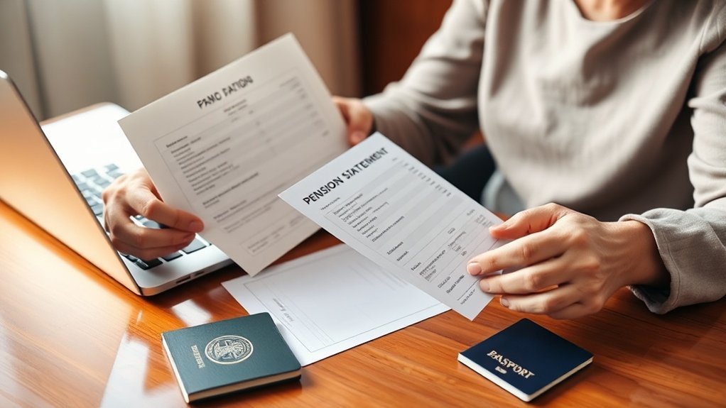 Comprovante de aposentadoria para vistos