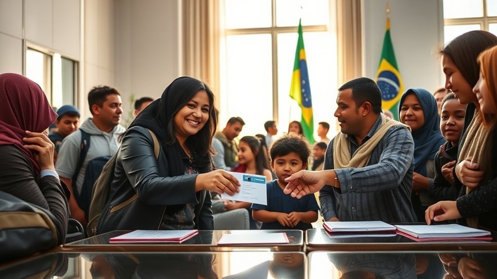 direitos e benefícios para refugiados