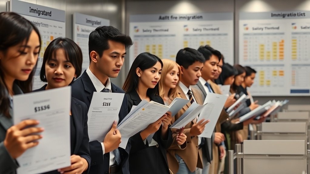 limiares salariais e ocupações