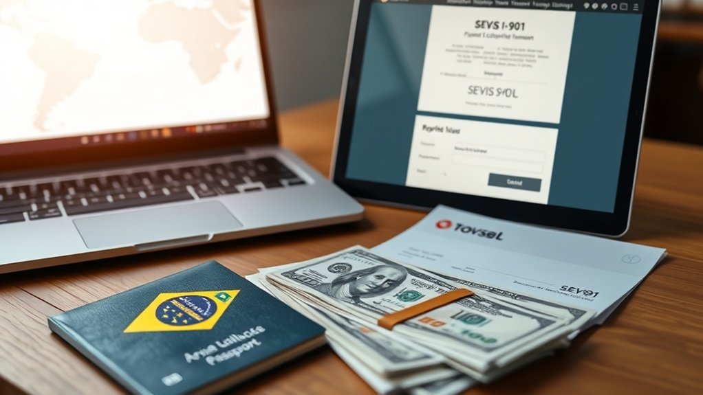 taxa SEVIS para vistos