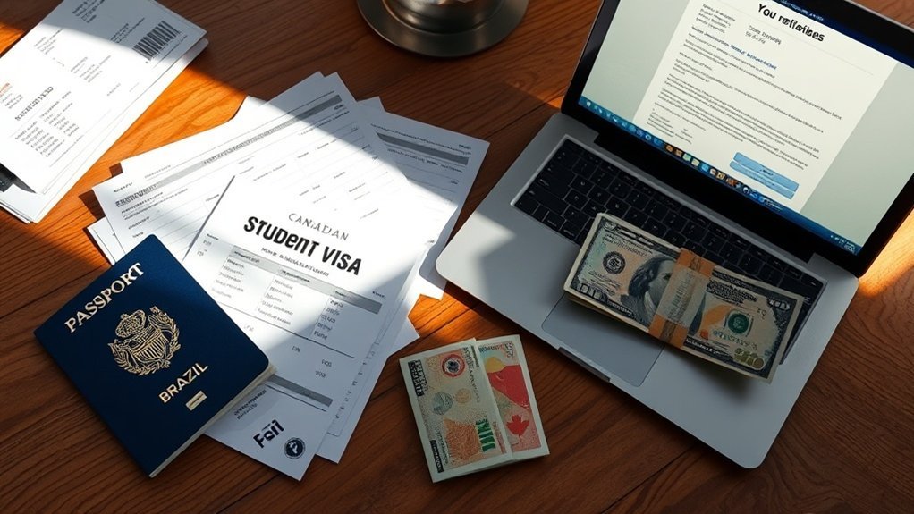 custos de aplicação para visto de estudante