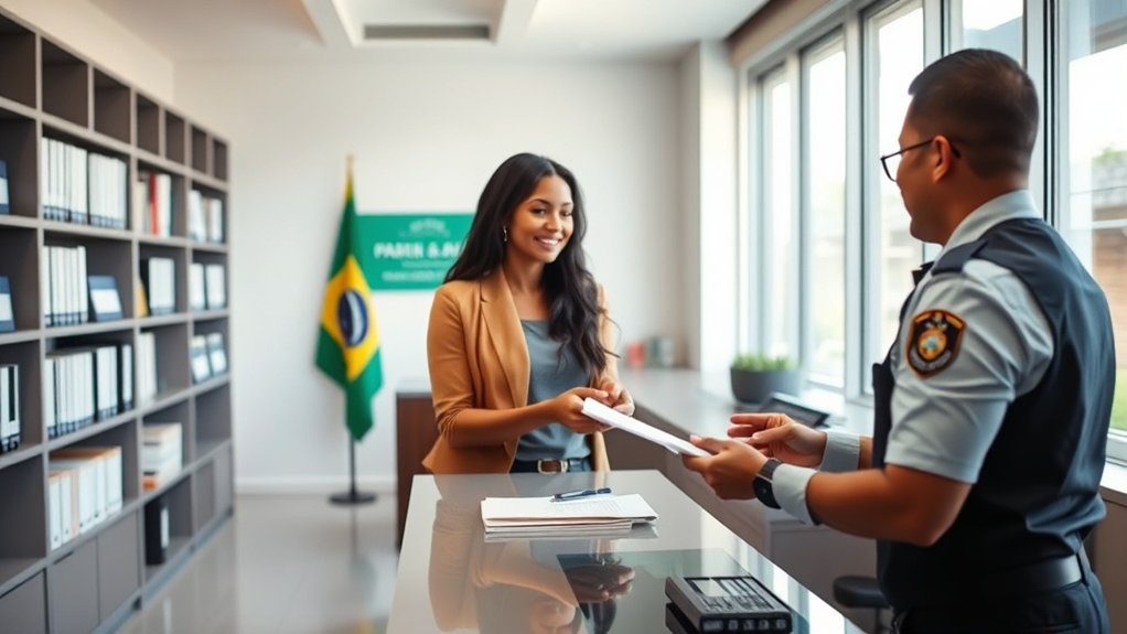 envio de pedidos de autorização de trabalho