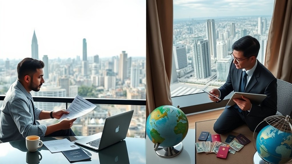 diferenças no status de residência fiscal