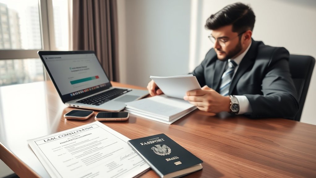 Acompanhar atualizações do pedido de imigração