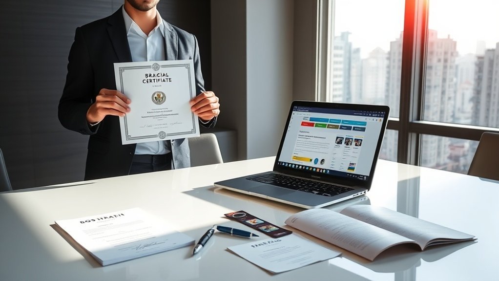 usando o treinamento como evidência