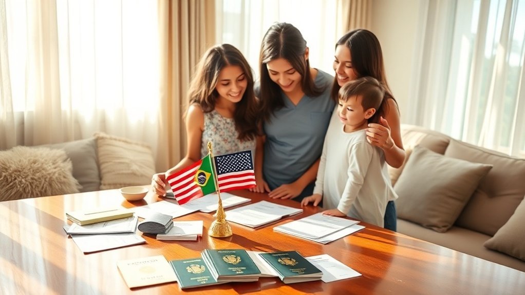 várias opções de green card