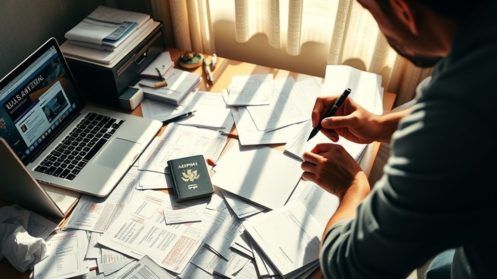 prevenção de erros na solicitação de visto