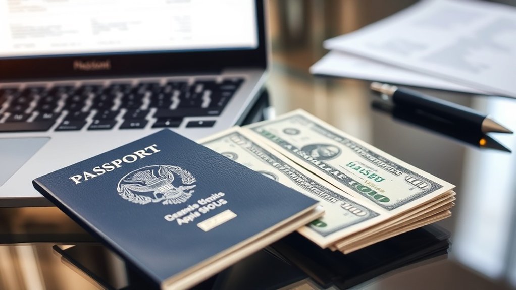 visão geral das taxas de solicitação de visto