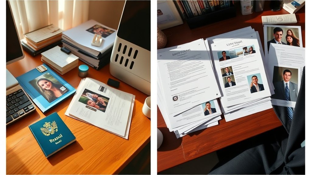 comparação do processo de solicitação de visto