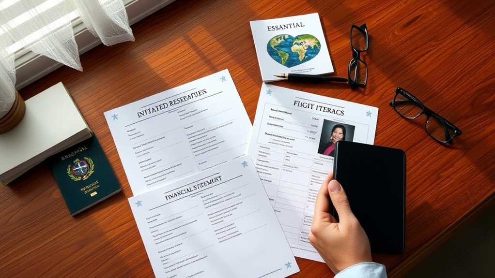 documentos de apoio para solicitação de visto