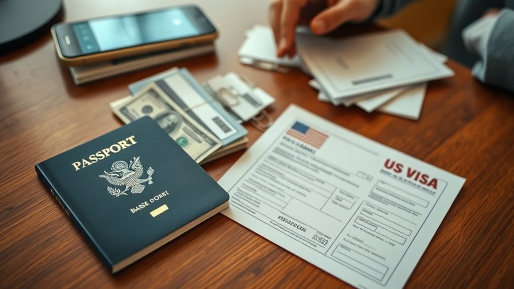 Custo de preparação para entrevista de visto