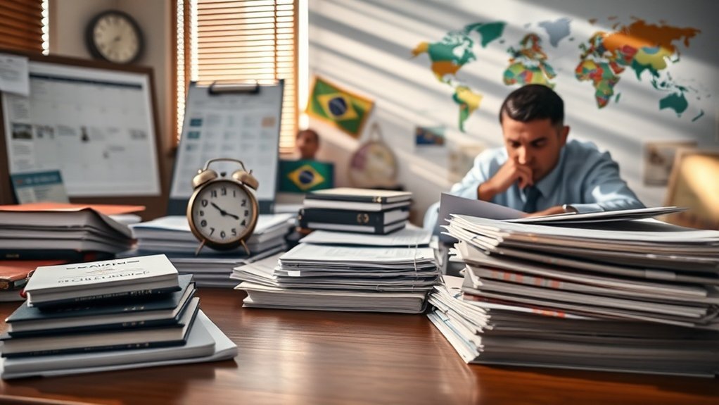 fatores do tempo de processamento de visto