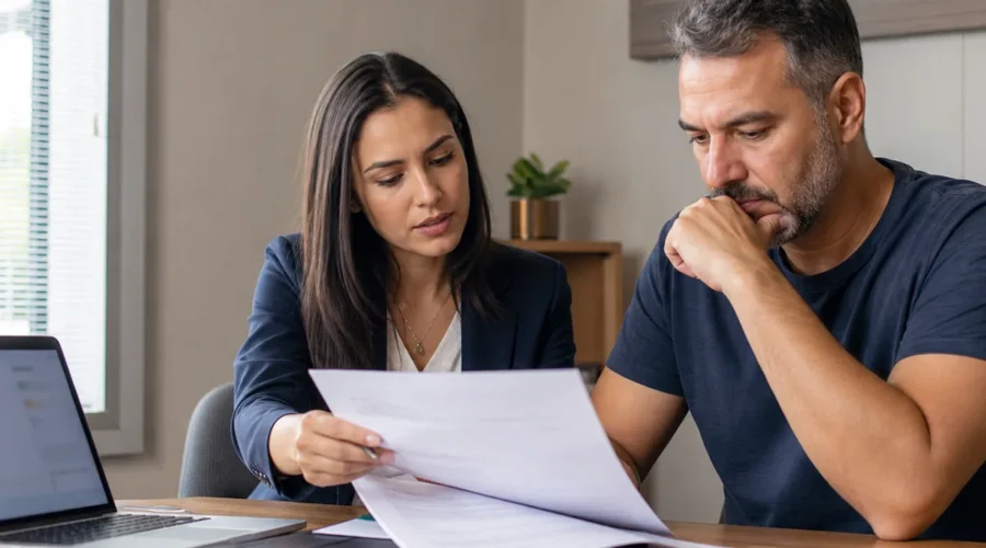 Advogada revisa documentos de consumidor para limpar nome negativado