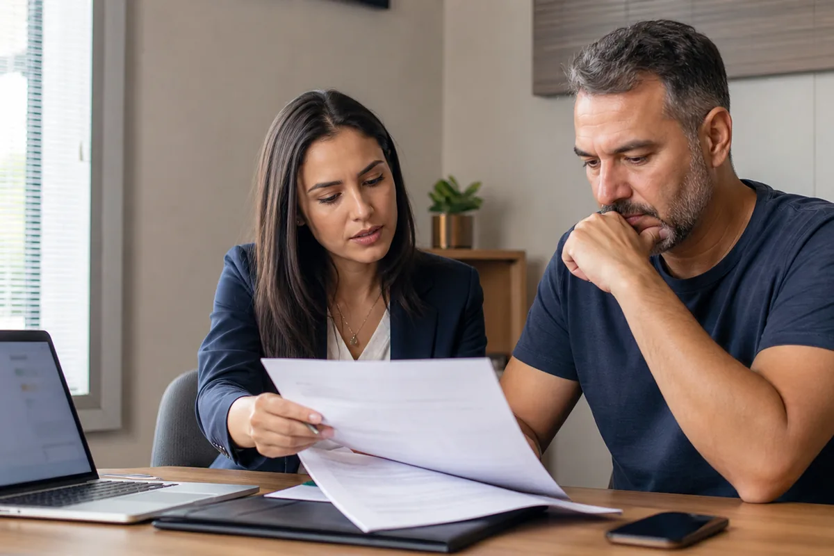 Advogada revisa documentos de consumidor para limpar nome negativado