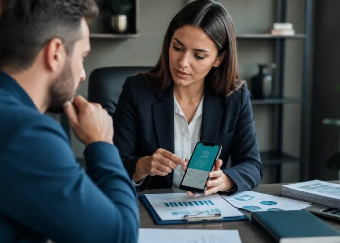 Advogada analisa bloqueio de conta bancária com cliente