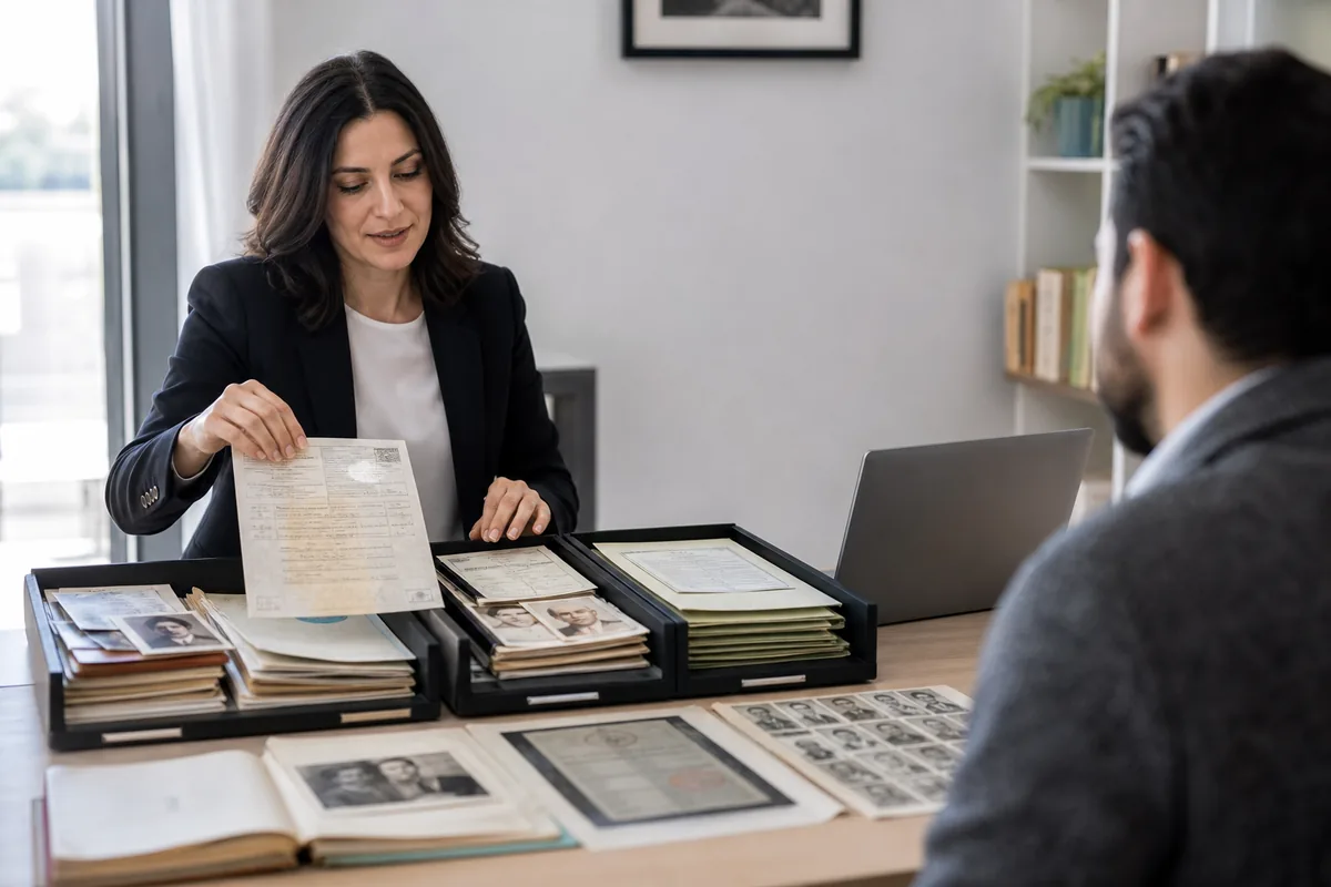 Advogada organiza documentos da cidadania italiana por fase