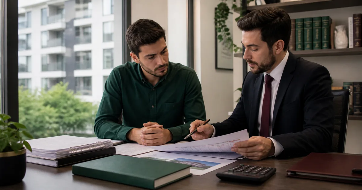 Cliente consulta advogado sobre honorários e riscos de imóvel em leilão