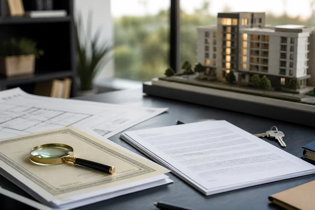 Documentos e matrícula analisados antes de leilão imobiliário