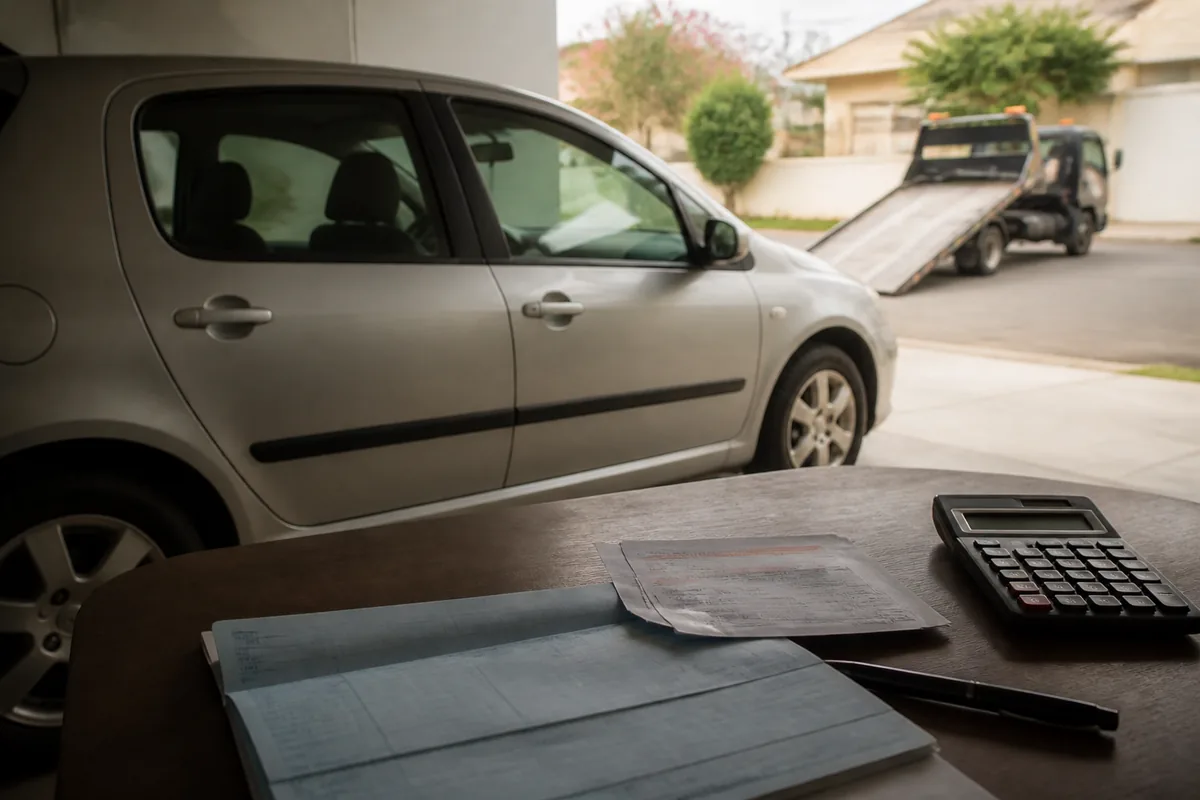 Carro financiado com documentos de atraso e risco de busca e apreensao