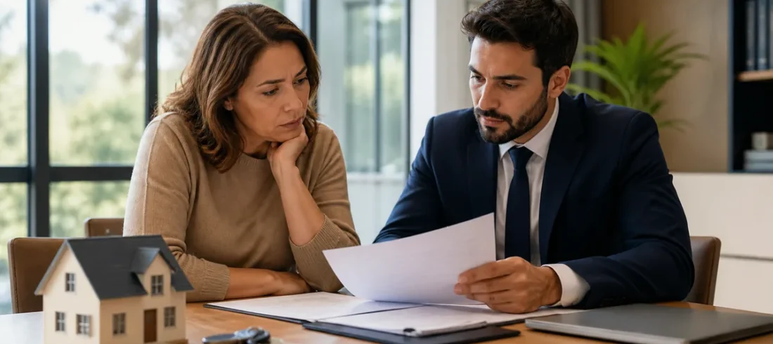 Proprietária consulta advogado após leilão do imóvel